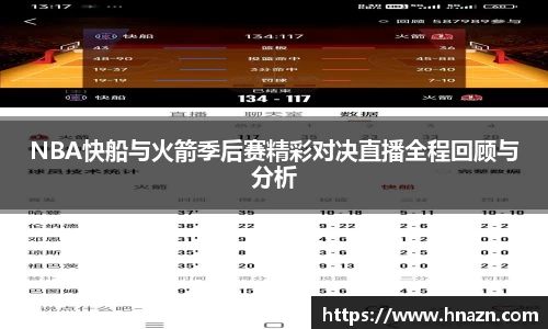 NBA快船与火箭季后赛精彩对决直播全程回顾与分析